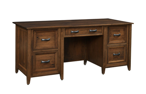 Ventura - Amish Executive Desk with Optional Hutch Topper - The Wood ...