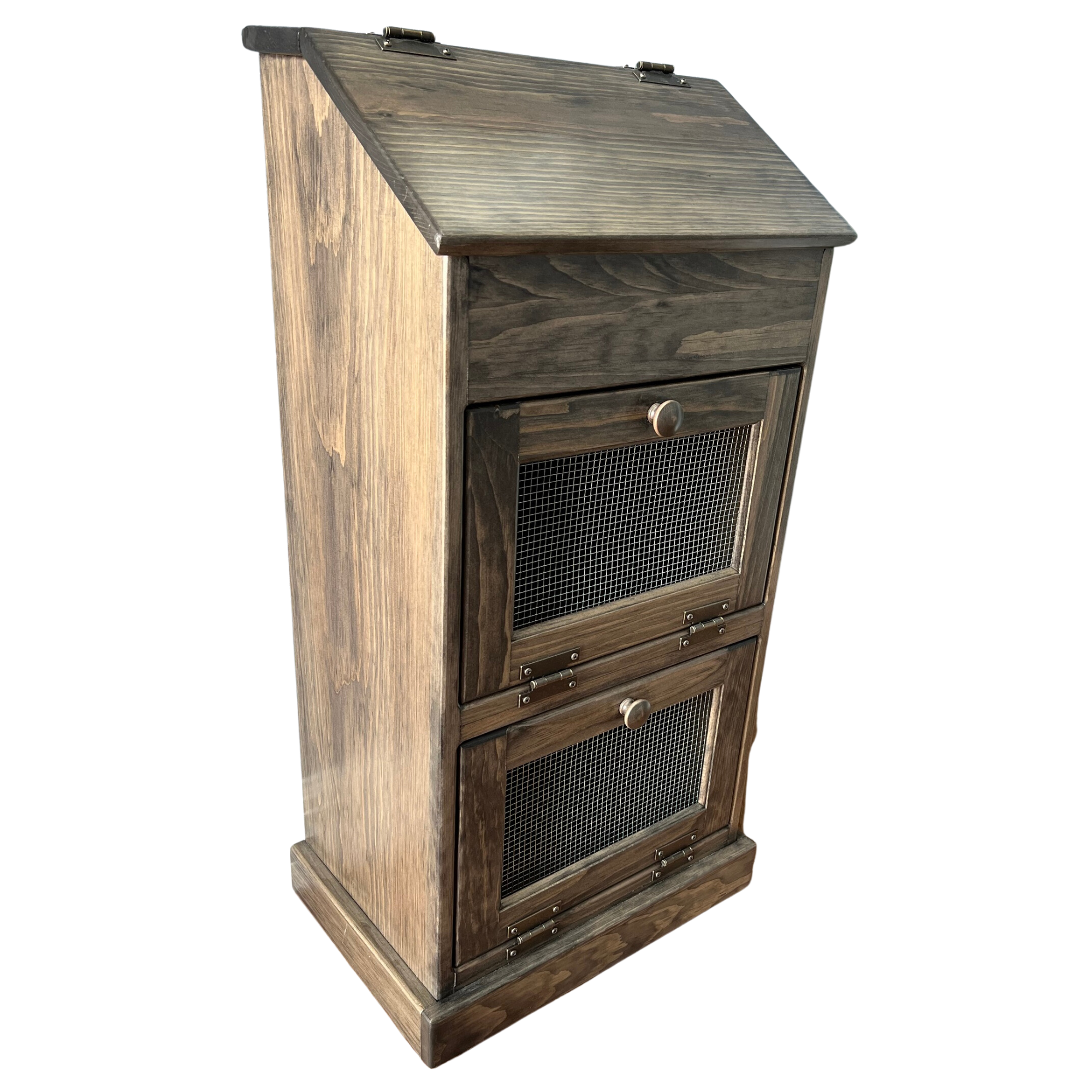 Amish Handcrafted Solid Wood Vegetable Bin / Cabinet