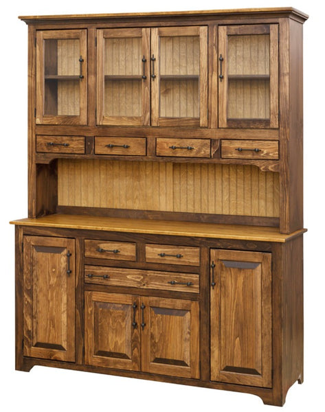 Lancaster - Amish Corner Cabinet with Open Shelves - The Wood Reserve