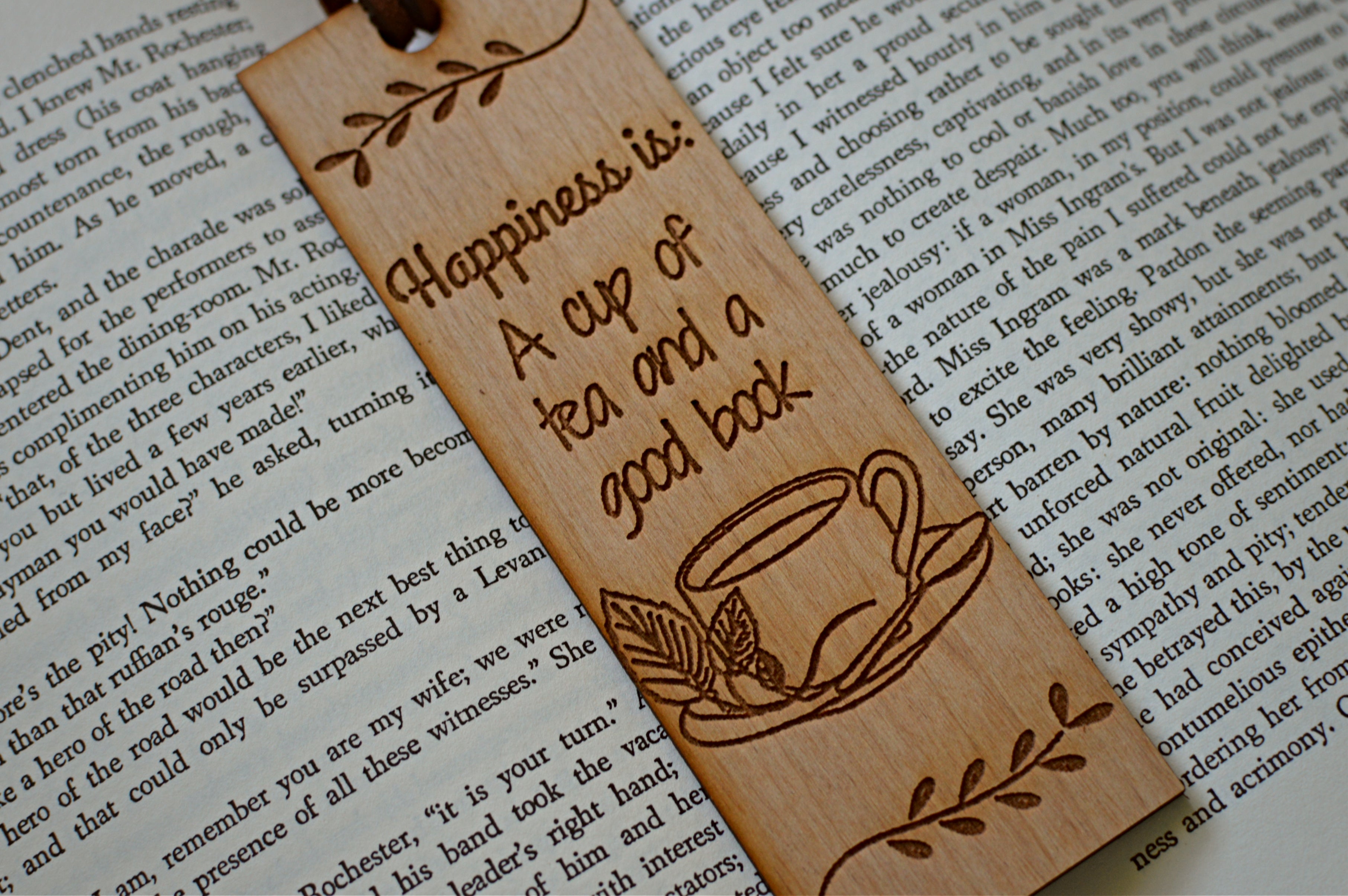 Laser Engraved Wood Bookmark - Read More - Book Mark