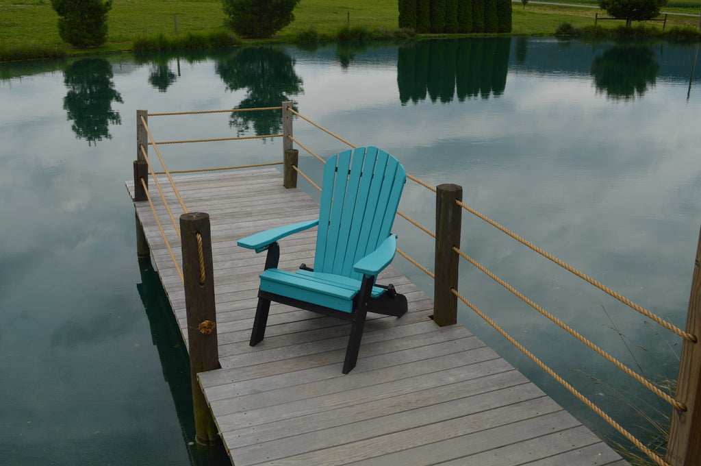 Polyteak deluxe oversized reclining poly discount adirondack chair with pullout ottoman